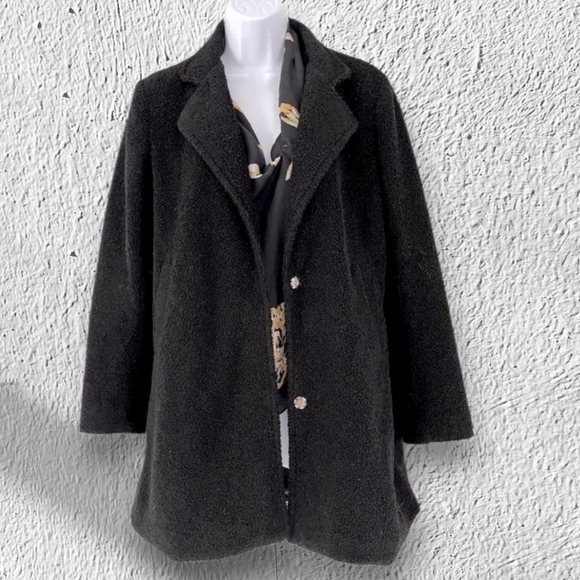 Maccs ❤️ the label/ Sherpa Teddy jacket/ Snap buttons/ Oversized/ Size US XS - Picture 1 of 12